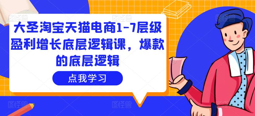 大圣淘宝天猫电商1-7层级盈利增长底层逻辑课，爆款的底层逻辑-网赚项目众筹网
