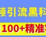 视频引流黑科技玩法,不花钱推广,视频播放量达到100万+,每日100+精准客源-网赚项目众筹网