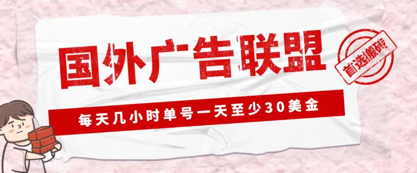 外面收费1980的最新国外LEAD广告联盟搬砖项目，单号一天至少30美金【详细玩法教程】-网赚项目众筹网