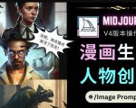 Midjourney V4版本操作教程:2个简单参数,完成漫画生成,人物创建-网赚项目众筹网