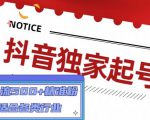 抖音独家起号,一天引流500+精准粉,适合各类行业(9节视频课)-网赚项目众筹网