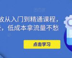 万相台投放从入门到精通课程,学会这些,低成本拿流量不愁-网赚项目众筹网