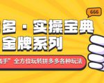 拼多多·实操宝典:金牌系列“小白到高手”带你全方位玩转拼多多各种玩法-网赚项目众筹网