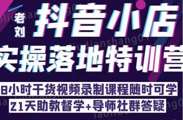 抖音小店实操落地特训营：抖音小店无货源精细化运营，抖店商品卡流量（22节）-网赚项目众筹网