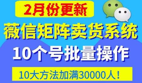 微信矩阵卖货系统，多线程批量养10个微信号，10种加粉落地方法，快速加满3W人卖货！-网赚项目众筹网