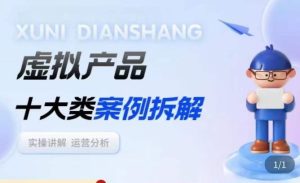 虚拟产品项目拆解课,十大类案例拆解分析运营玩法-网赚项目众筹网