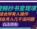 黄岛主中视频抄书变现项目:适合所有人操作,当副业月入几千没问题!-网赚项目众筹网