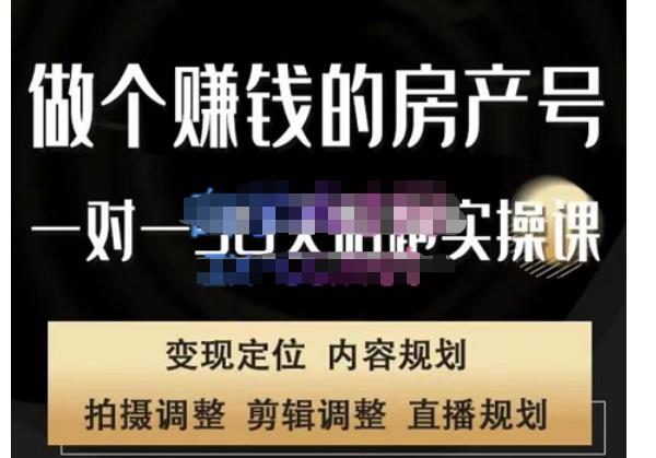 刘广标·同城房产号线上陪跑课，拍摄、剪辑、写文案、直播，做一个具有潜力价值的房产号-网赚项目众筹网