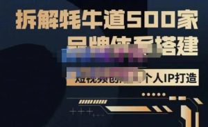 牛牛·500家餐饮品牌搭建&短视频深度解析,拆解牦牛道500家品牌体系搭建-网赚项目众筹网