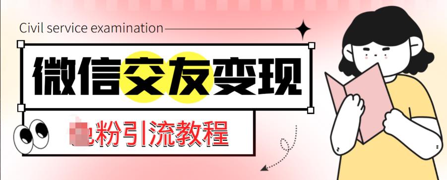 微信交友变现项目，吸引全网LSP男粉精准变现，小白也能轻松上手，日入500+-网赚项目众筹网