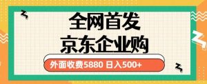 3月最新京东企业购教程,小白可做单人日利润500+撸货项目(仅揭秘)-网赚项目众筹网