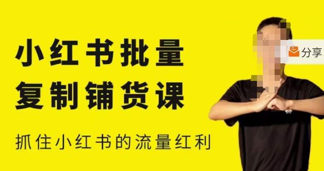 张宾·小红书批量复制铺货课，小红书0-1快速起号变现玩法，抓住小红书的流量红利（更新2023年3月）-网赚项目众筹网