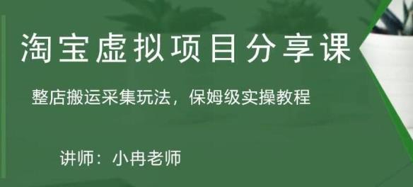 淘宝虚拟整店搬运采集玩法分享课：整店搬运采集玩法，保姆级实操教程-网赚项目众筹网