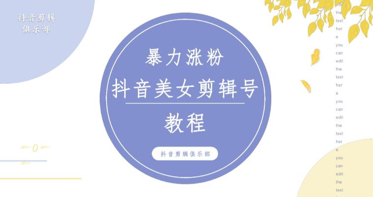 抖音快手暴力涨粉美女混剪视频教程，百分百过原创图片教程！附带违规申诉方法-网赚项目众筹网