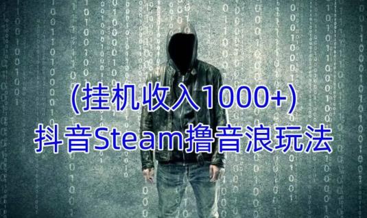 抖音Steam撸音浪玩法，挂机一天收入1000+不露脸 不说话 不封号 社恐人群福音-网赚项目众筹网