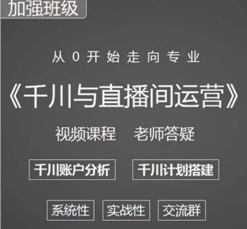 阳光哥·千川图文与直播间运营，从0开始走向专业，包含千川短视频图文、千川直播间、小店随心推-网赚项目众筹网