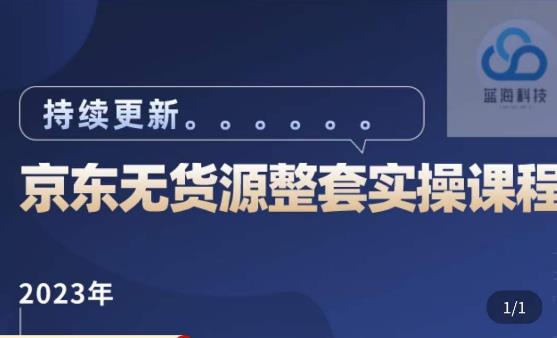 蓝七·2023京东店群整套实操视频教程，京东无货源整套操作流程大总结，减少信息差，有效做店发展-网赚项目众筹网