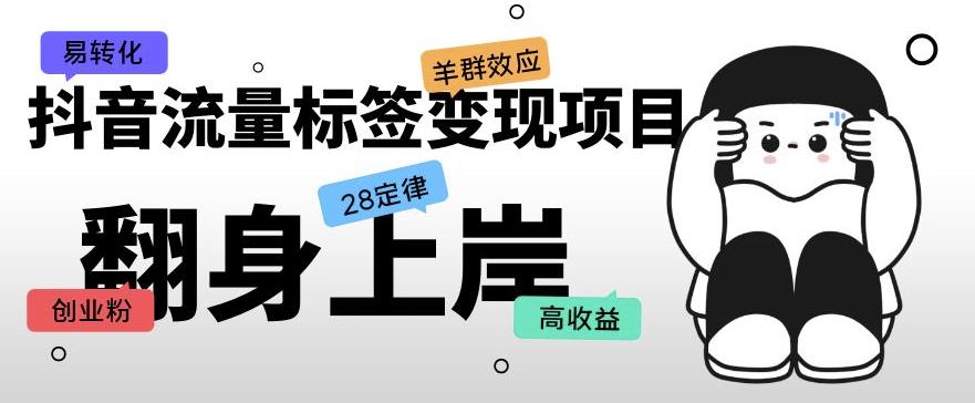 抖音流量标签变现项目，抖音创业粉轻松转化，单价高收益简单-网赚项目众筹网