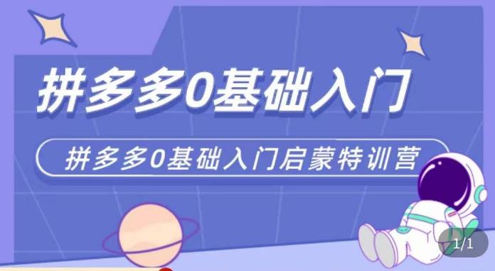 六一电商·拼多多运营0-1实操特训营，拼多多从基础到进阶的可实操玩法-网赚项目众筹网