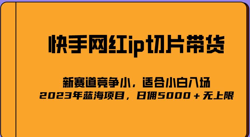 2023爆火的快手网红IP切片，号称日佣5000＋的蓝海项目，二驴的独家授权-网赚项目众筹网