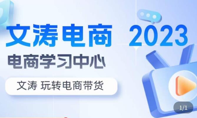 文涛电商·7天零基础自然流起号，​快速掌握店铺运营的核心玩法，突破自然展现量，玩转直播带货-网赚项目众筹网