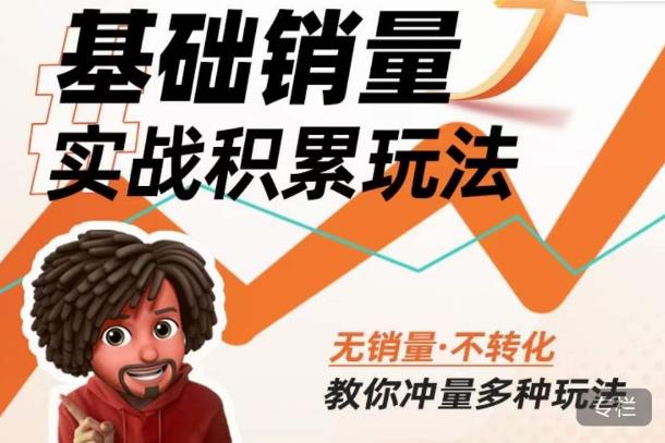内功丨淘系基础销量实战积累玩法，无销量·不转化，教你冲量多种玩法-网赚项目众筹网