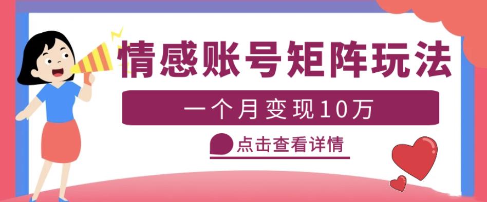 云天情感账号矩阵项目，简单操作，月入10万+可放大（教程+素材）-网赚项目众筹网