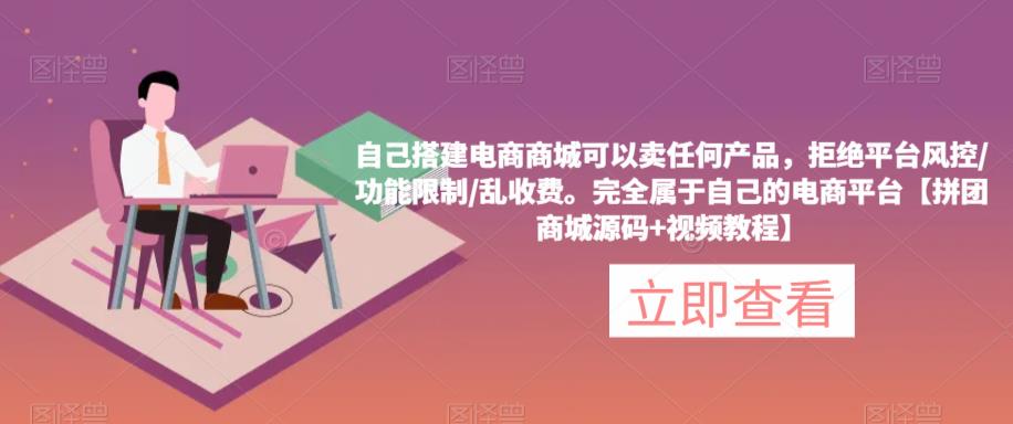 自己搭建电商商城可以卖任何产品，完全属于自己的电商平台【拼团商城源码+视频教程】-网赚项目众筹网