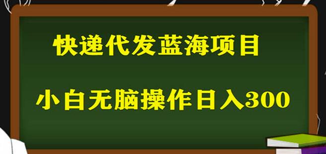2023最新蓝海快递代发项目，小白零成本照抄也能日入300+-网赚项目众筹网