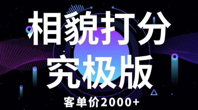 相貌打分究极版，客单价2000+纯新手小白就可操作的项目-网赚项目众筹网
