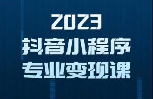 2023年抖音小程序变现保姆级教程,0粉丝新号,无需实名,3天起号,第1条视频就有收入-网赚项目众筹网