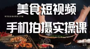 烁石·美食视频手机拍摄实操课,美食摄影理论、手机拍摄相关设置、剪辑调色、布光原理等内容-网赚项目众筹网
