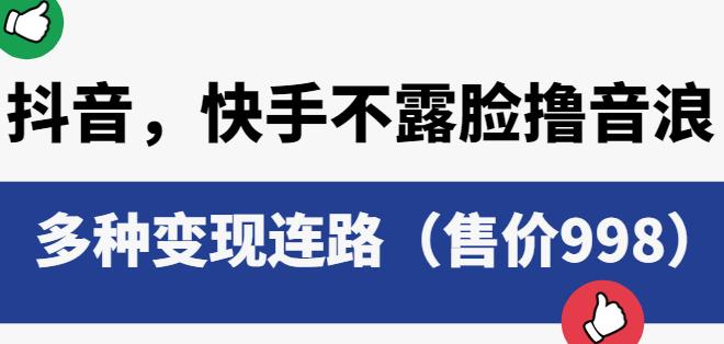抖音快手不露脸撸音浪项目，多种变现连路（售价998）-网赚项目众筹网
