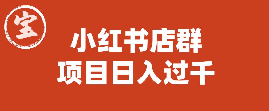 宝哥小红书店群项目，日入过千（图文教程）【揭秘】-网赚项目众筹网