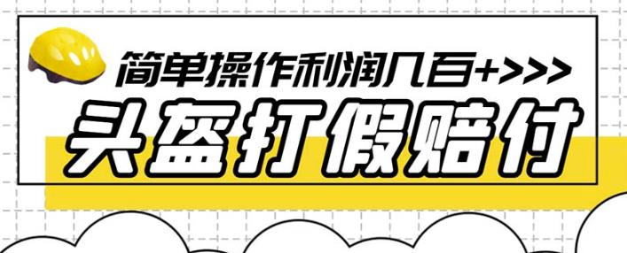 最新头盔打假赔付玩法，一单利润几百+（仅揭秘）-网赚项目众筹网