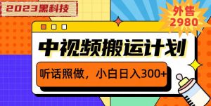 外面卖2980元2023黑科技操作中视频撸收益,听话照做小白日入300+-网赚项目众筹网