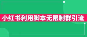 小红书利用脚本无限群引流日引创业粉300+【揭秘】-网赚项目众筹网