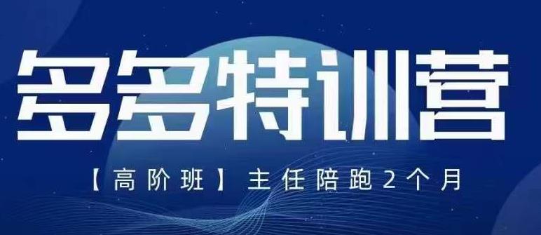 纪主任·5月最新多多特训营高阶班，玩法落地实操，多多全掌握-网赚项目众筹网