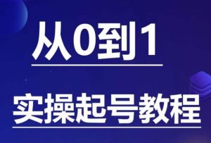 石野·小白起号实操教程，​掌握各种起号的玩法技术，了解流量的核心-网赚项目众筹网