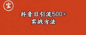 宝哥抖音直播引流私域的6个方法，日引流500+-网赚项目众筹网