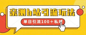 亲测b站引流玩法,单日引流100+私域,简单粗暴,超适合新手小白-网赚项目众筹网