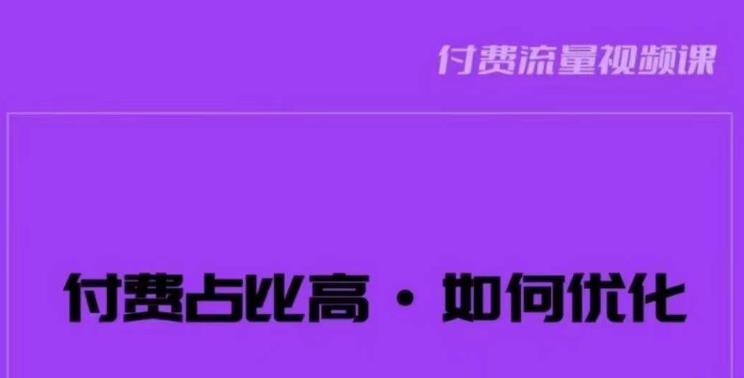 波波-付费占比高，如何优化？只讲方法，不说废话，高效解决问题！-网赚项目众筹网