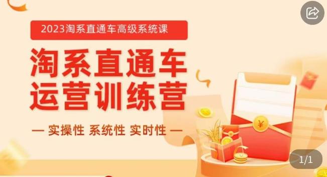 冠东·2023淘系直通车高级系统课，​实操性，系统性，实时性，直通车完整体系教学-网赚项目众筹网