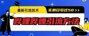 最新引流技术,哔哩哔哩引流方法,实测日引50人【揭秘】-网赚项目众筹网