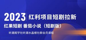 2023红利项目短剧拉新,听潮阁学社月入过万红果短剧番茄小说CPA拉新项目教程【揭秘】-网赚项目众筹网