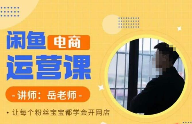 岳老师·闲鱼电商运营课，让每个粉丝宝宝都学会开网店-网赚项目众筹网