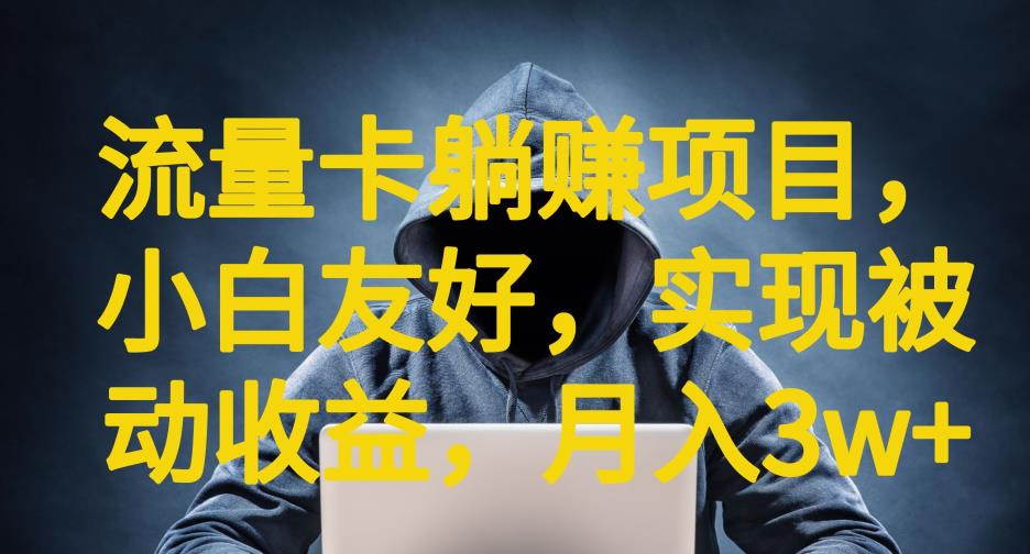 流量卡躺赚项目，小白友好，开设后台，实现被动收益，只要出卡，就能一直赚钱，利润高昂【揭秘】-网赚项目众筹网