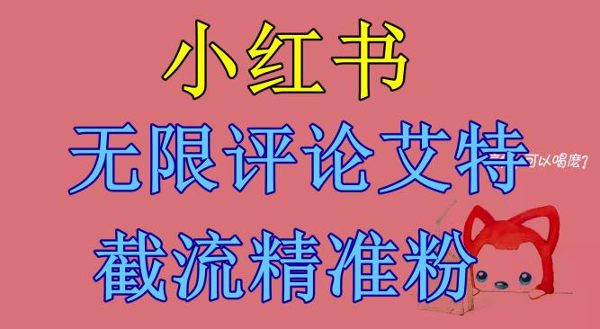 小红书无限评论艾特截流精准粉（软件+教程）-网赚项目众筹网