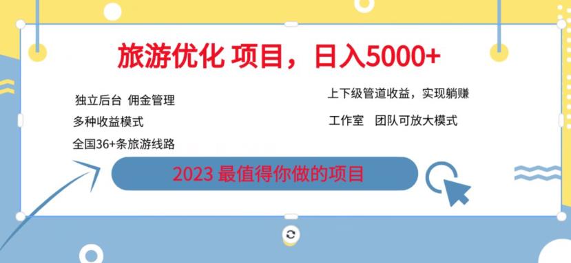 7.22旅游项目最新模式，独立后台+全国35+线路，日入5000+【揭秘】-网赚项目众筹网