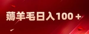 新平台零撸薅羊毛,一天躺赚100+,无脑复制粘贴【揭秘】-网赚项目众筹网